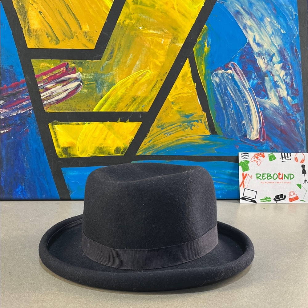 Vintage 90s Daniele Meucci Elegant Blue Fedora Hat